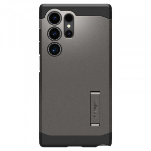 Оригинален гръб със стойка SPIGEN Tough Armor - Samsung Galaxy S24 Ultra металносив - Img 12