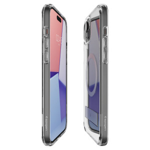 Оригинален гръб със стойка SPIGEN Ultra Hybrid S MagSafe - iPhone 15 Plus кристалнопрозрачен - Img 6