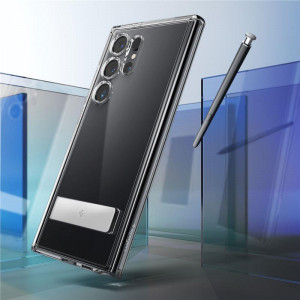 Оригинален гръб със стойка SPIGEN Ultra Hybrid S - Samsung Galaxy S24 Ultra прозрачен - Img 13