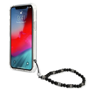 Оригинален гръб с гривна GUESS черен Pearl GUHCP12LKPSBK - iPhone 12 Pro Max прозрачен - Img 5