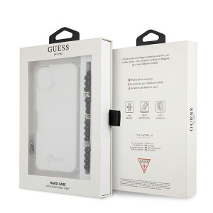 Оригинален гръб с гривна GUESS черен Pearl GUHCP13SKPSBK - iPhone 13 mini прозрачен - Img 8