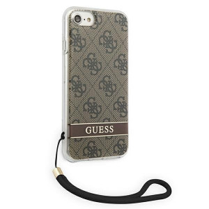 Оригинален гръб с гривна GUESS 4G Print Strap GUOHCI8H4STW - iPhone 7 / 8 / SE (2nd gen) / SE (3rd gen) кафяв - Img 4