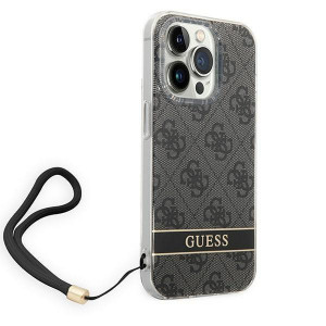 Оригинален гръб с гривна GUESS 4G Print Strap GUOHCP14LH4STK - iPhone 14 Pro черен - Img 3