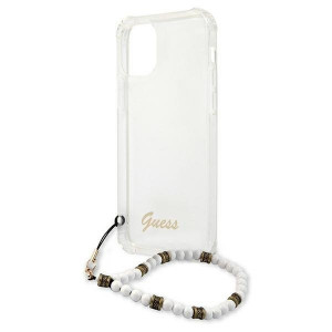 Оригинален гръб с гривна GUESS White Pearl GUHCP12LKPSWH - iPhone 12 Pro Max прозрачен - Img 6