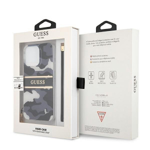 Оригинален гръб с каишка GUESS Camo GUHCP13LKCABBK - iPhone 13 Pro черен - Img 8