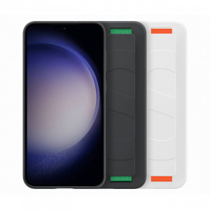 Оригинален гръб с лентов държач SAMSUNG Silicone Grip (EF-GS916TWEGWW) - Samsung Galaxy S23+ бял - Img 8