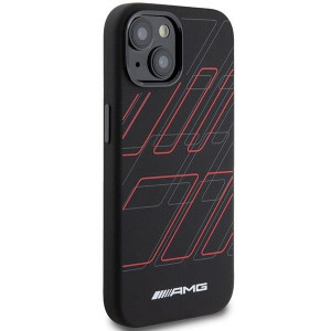 Оригинален гръб AMG Silicone Large Rhombuses MagSafe - iPhone 13 / 14 / 15 черен - Img 4