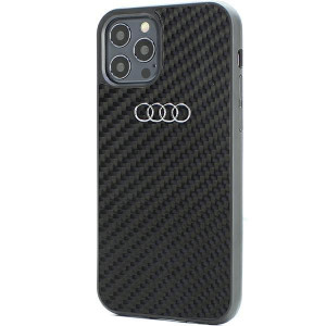 Оригинален гръб AUDI Carbon Fiber AU-TPUPCIP12P-R8 / D2-BK - iPhone 12 / 12 Pro черен - Img 3