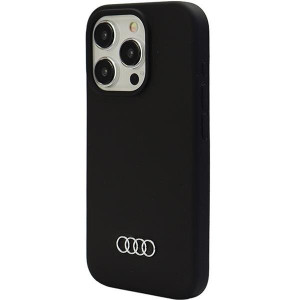 Оригинален гръб AUDI Silicone - iPhone 15 Pro Max черен - Img 3