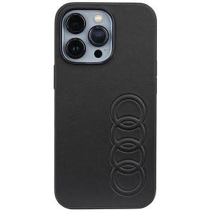 Оригинален гръб AUDI Synthetic Leather AU-TPUPCIP13P-TT / D1-BK - iPhone 13 Pro черен - Img 1