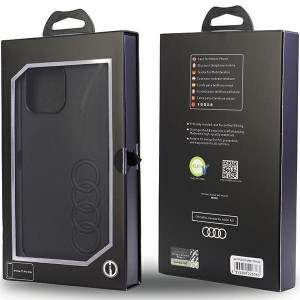 Оригинален гръб AUDI Synthetic Leather AU-TPUPPCIP13PM-TT / D1-BK - iPhone 13 Pro Max черен - Img 5