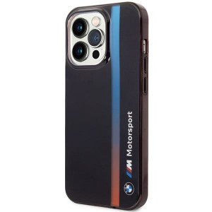 Оригинален гръб BMW IML Tricolor Stripe BMHCP14X22HVGV - iPhone 14 Pro Max черен - Img 2