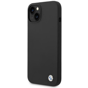Оригинален гръб BMW Silicone Metal Logo BMHCP14MSILBK - iPhone 14 Plus черен - Img 2