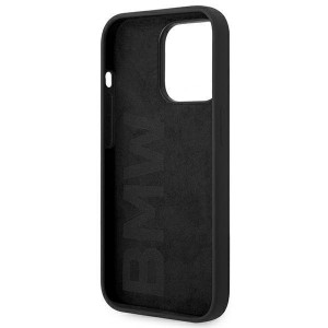 Оригинален гръб BMW Silicone Metal Logo BMHCP14XSILBK - iPhone 14 Pro Max черен - Img 7