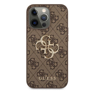 Оригинален гръб GUESS 4G Big Metal Logo GUHCP13L4GMGBR - iPhone 13 Pro кафяв - Img 3