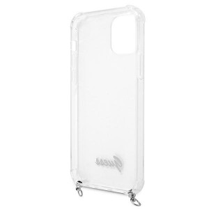 Оригинален гръб GUESS 4G Chain с презрамка GUHCP12MKC4GSSI - iPhone 12 / 12 Pro прозрачен - Img 7