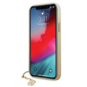 Оригинален гръб GUESS 4G Charms GUHCP12MGF4GGR - iPhone 12 / 12 Pro сив - Img 5