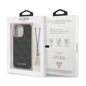 Оригинален гръб GUESS 4G Charms GUHCP13XGF4GGR - iPhone 13 Pro Max сив - Img 8