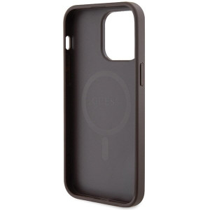 Оригинален гръб GUESS 4G Collection Leather Metal Logo MagSafe - iPhone 13 Pro Max кафяв - Img 7