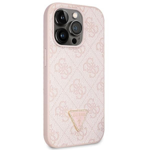 Оригинален гръб GUESS 4G Metal Logo с презрамка GUHCP15LP4TDSCPP - iPhone 15 Pro розов - Img 4