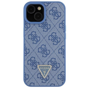 Оригинален гръб GUESS 4G Metal Logo с презрамка GUHCP15SP4TDSCPB - iPhone 15 син - Img 4