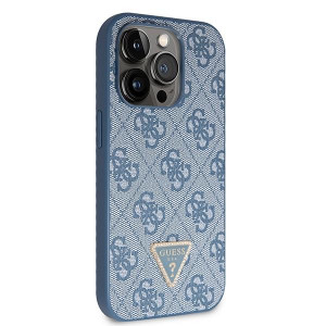 Оригинален гръб GUESS 4G Metal Logo с презрамка GUHCP15XP4TDSCPB - iPhone 15 Pro Max син - Img 4