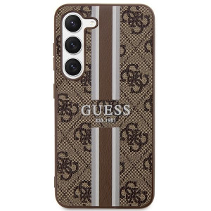 Оригинален гръб GUESS 4G Printed Stripe GUHCS23SP4RPSW - Samsung Galaxy S23 кафяв - Img 3