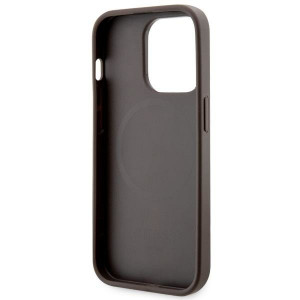 Оригинален гръб GUESS 4G Printed Stripe MagSafe GUHMP14XP4RPSW - iPhone 14 Pro Max кафяв - Img 7