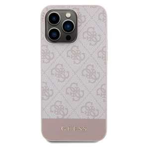 Оригинален гръб GUESS 4G Stripe - iPhone 14 Pro розов - Img 3