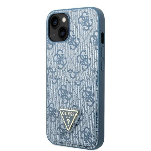 Оригинален гръб GUESS 4G Triangle Logo Cardslot GUHCP13SP4TPB - iPhone 13 mini син - Img 2