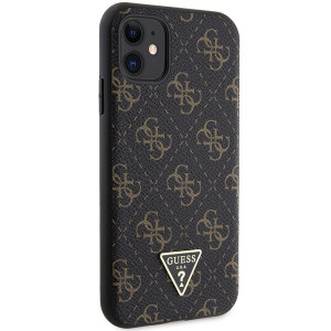 Оригинален гръб GUESS 4G Triangle Metal Logo - iPhone 11 черен - Img 4