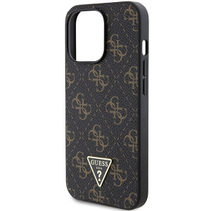 Оригинален гръб GUESS 4G Triangle Metal Logo - iPhone 14 Pro черен - Img 6