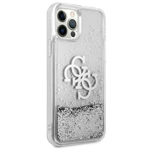 Оригинален гръб GUESS Big Liquid Glitter GUHCP12LLG4GSI - iPhone 12 Pro Max сребрист - Img 4