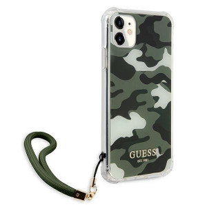 Оригинален гръб GUESS Camo GUHCN61KSARKA с връзка - iPhone 11 зелен / каки - Img 4