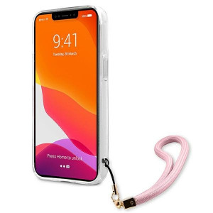 Оригинален гръб GUESS Camo GUHCP13mkCABPI с връзка - iPhone 13 розов - Img 5
