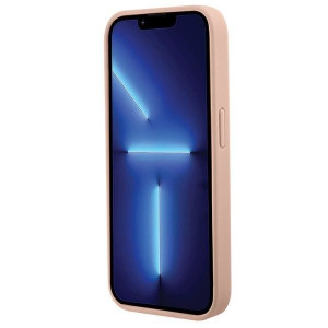 Оригинален гръб GUESS Croco Triangle Metal Logo - iPhone 15 Pro розов - Img 6