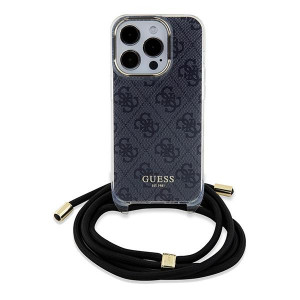 Оригинален гръб GUESS Crossbody Cord 4G Print - iPhone 15 Pro Max черен - Img 2
