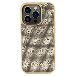 Оригинален гръб GUESS Disco Metal Script - iPhone 14 Pro Max златист - Img 3
