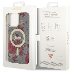 Оригинален гръб GUESS Flower MagSafe GUHMP14XHCFWSA - iPhone 14 Pro Max зелен - Img 8