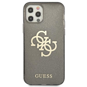 Оригинален гръб GUESS Glitter 4G Big Logo GUHCP12LPCUGL4GBK - iPhone 12 Pro Max черен - Img 3