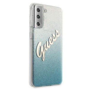 Оригинален гръб GUESS Glitter Gradient Script GUHCS21MPCUGLSBL - Samsung Galaxy S21+ 5G син - Img 4