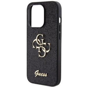 Оригинален гръб GUESS Glitter Script Big 4G - iPhone 15 Pro Max черен - Img 6