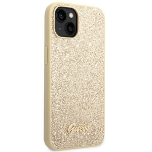 Оригинален гръб GUESS Glitter Script GUHCP14MHGGSHD - iPhone 14 Plus златист - Img 4