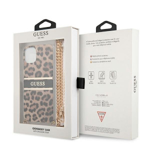 Оригинален гръб GUESS Gold Strap GUHCP13SKBCLE - iPhone 13 mini леопард - Img 8