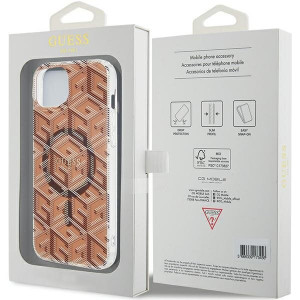 Оригинален гръб GUESS IML GCube MagSafe - iPhone 15 Plus / 14 Plus кафяв - Img 8