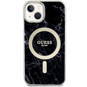 Оригинален гръб GUESS Marble MagSafe GUHMP14MPCUMAK - iPhone 14 Plus черен - Img 3