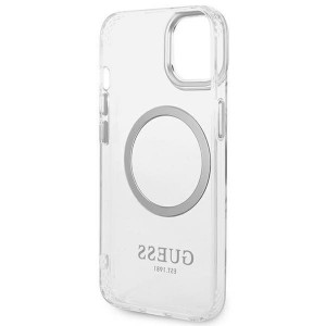 Оригинален гръб GUESS Metal Outline MagSafe GUHMP14SHTRMS - iPhone 14 сребрист - Img 7