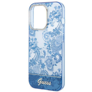 Оригинален гръб GUESS Porcelain GUHCP14LHGPLHB - iPhone 14 Pro син - Img 6
