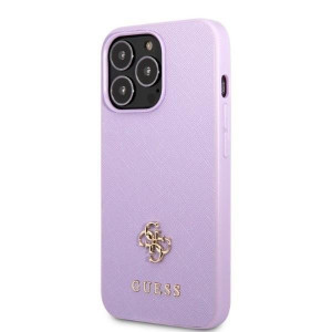 Оригинален гръб GUESS Saffiano 4G Small Metal Logo GUHCP13XPS4MU - iPhone 13 Pro Max лилав - Img 2