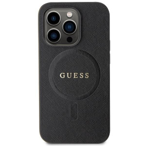 Оригинален гръб GUESS Saffiano MagSafe GUHMP14LPSAHMCK - iPhone 14 Pro черен - Img 3